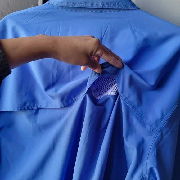 Bimini Bay Outfitters Blue Short Sleeve Fishing Shirt XL Sport Outdoors Collard - Picture 12 of 12